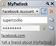 MyPadlock Free Password Manager Software main window
